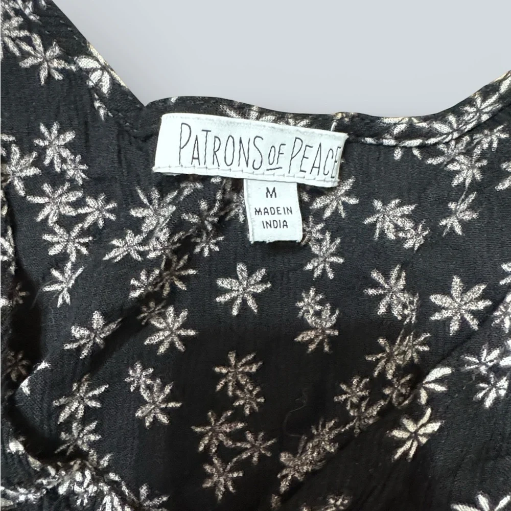 Patrons of Peace Bay Top Blouse – Black Floral - Picture 2 of 4
